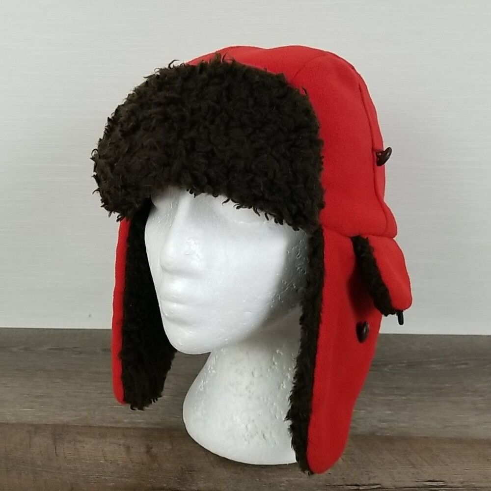 Gap Kids Boys Sherpa Trapper Hat Buffalo Red / Brown